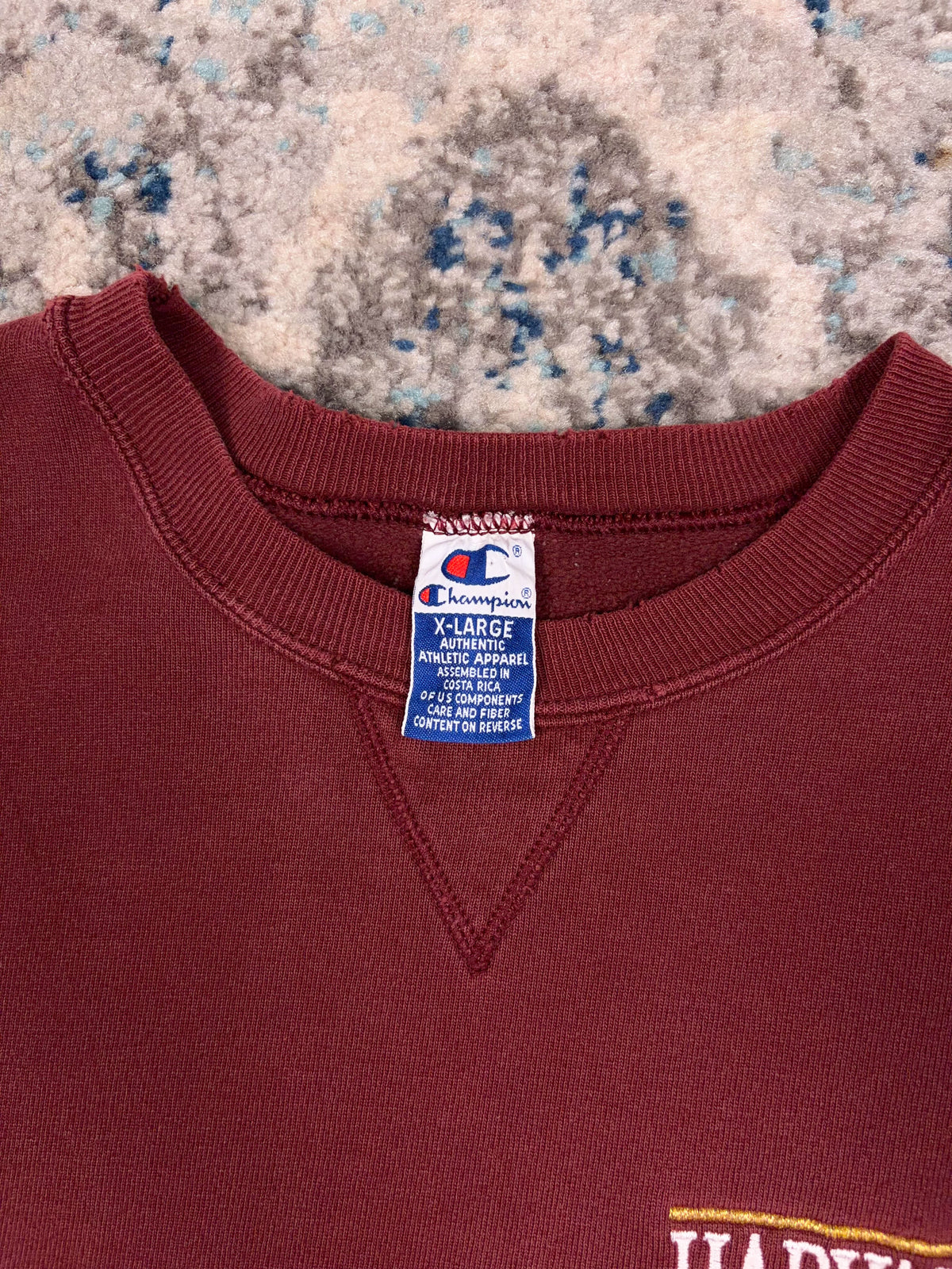 Vintage Harvard University NCAA Embroidered Champion Sweatshirt Size XL
