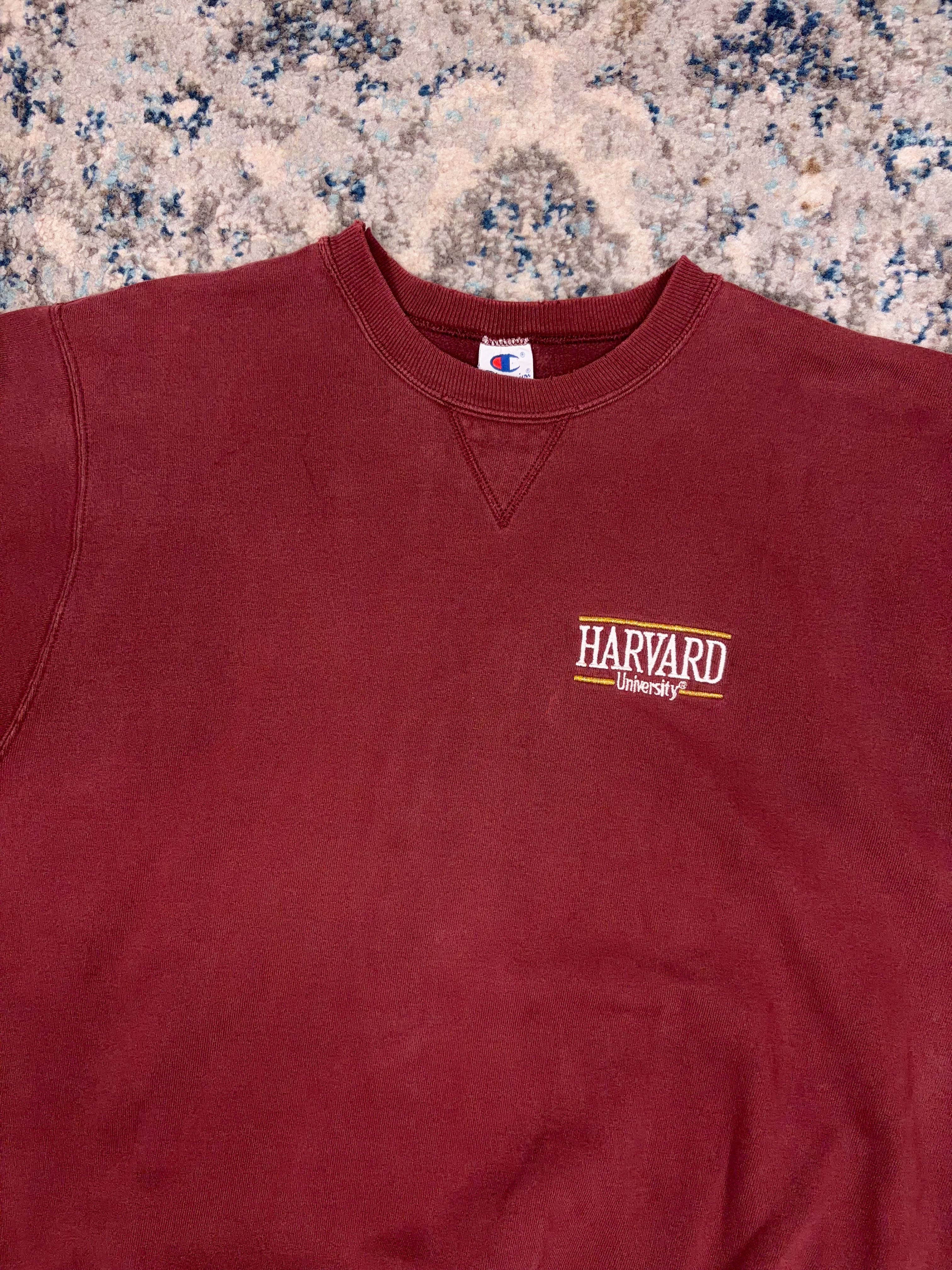 Vintage Harvard University NCAA Embroidered Champion Sweatshirt Size XL