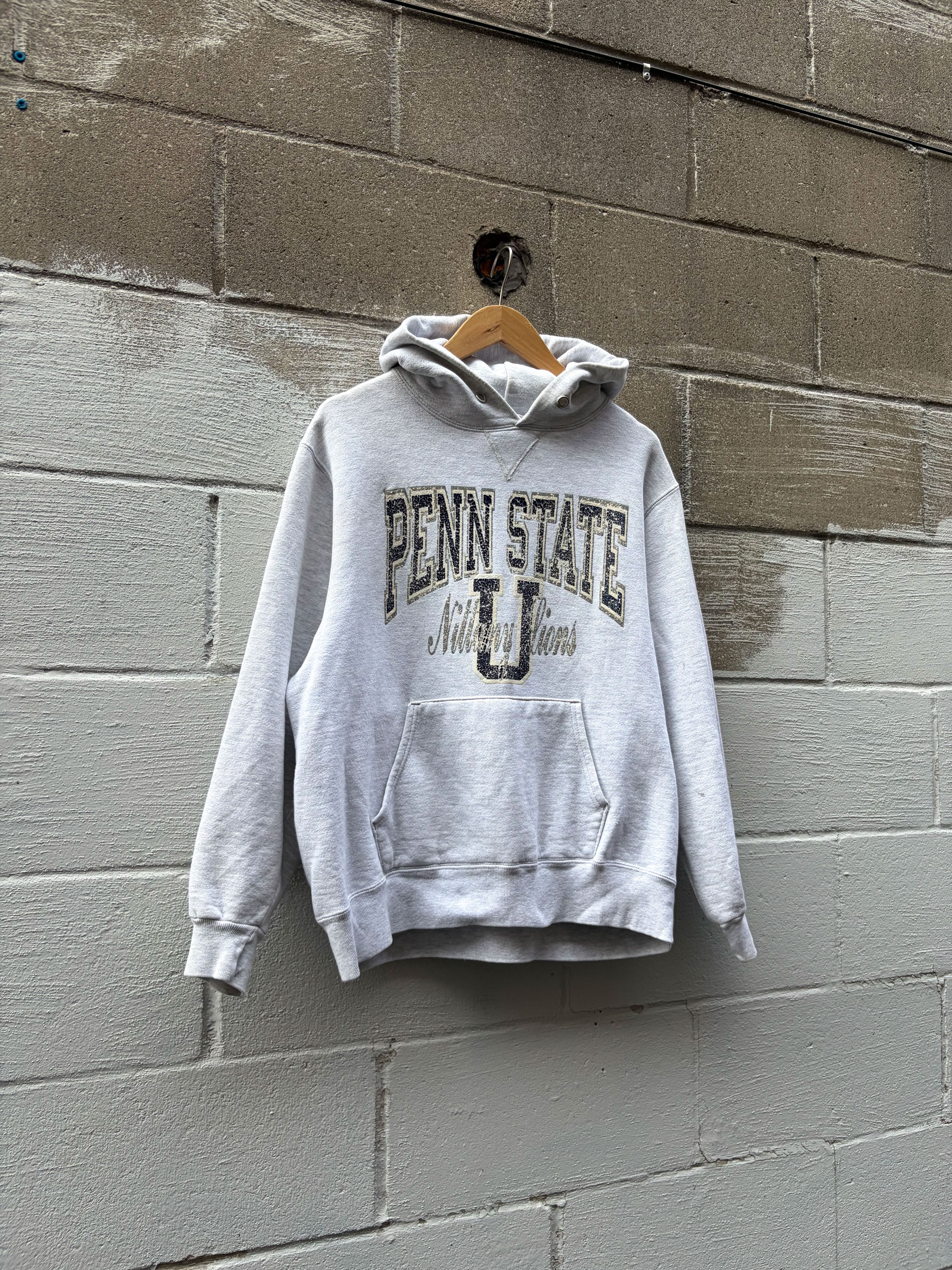 Vintage 90s Penn State Nittany Lions NCAA Champion Hooded Sweatshirt Size Large