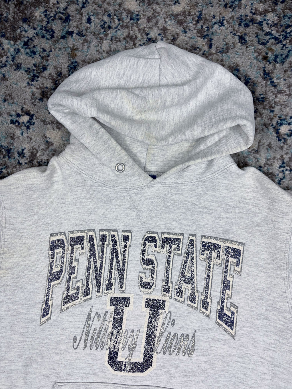 Vintage 90s Penn State Nittany Lions NCAA Champion Hooded Sweatshirt Size Large
