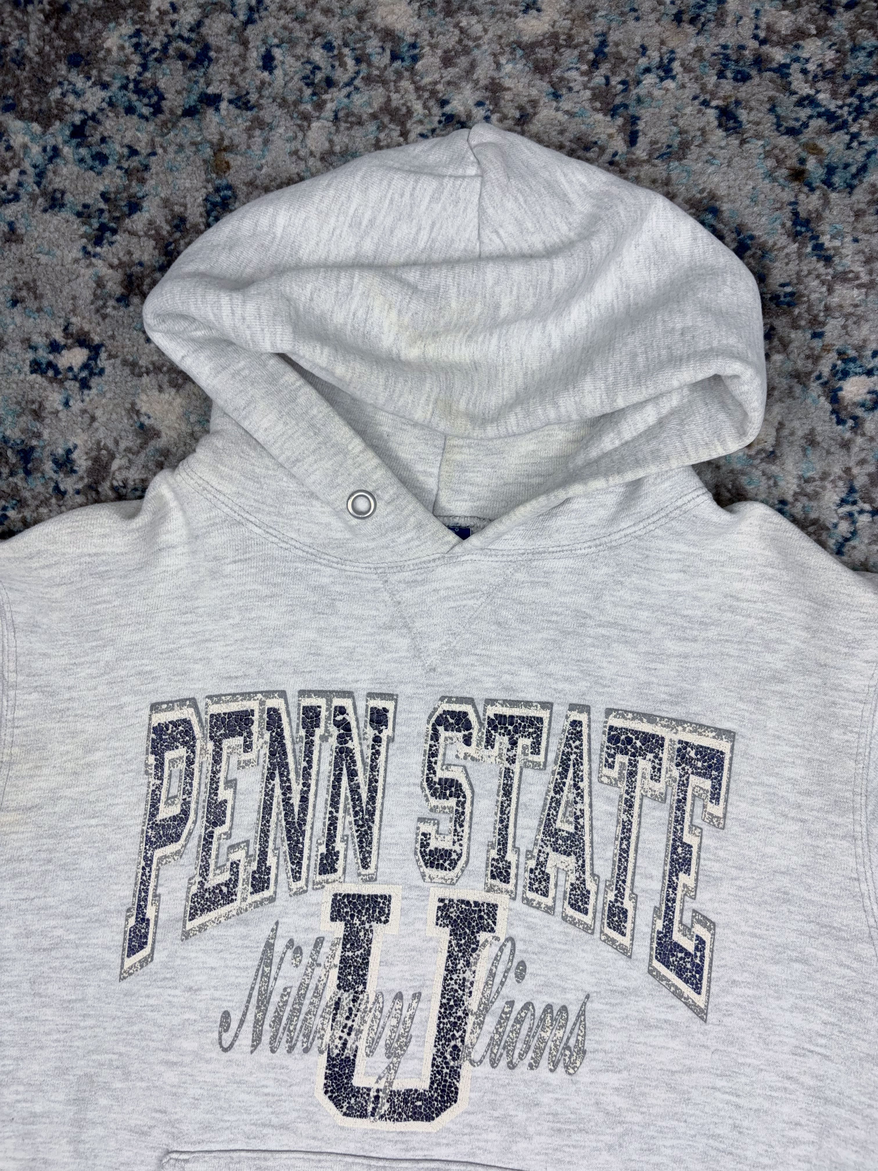 Vintage 90s Penn State Nittany Lions NCAA Champion Hooded Sweatshirt Size Large