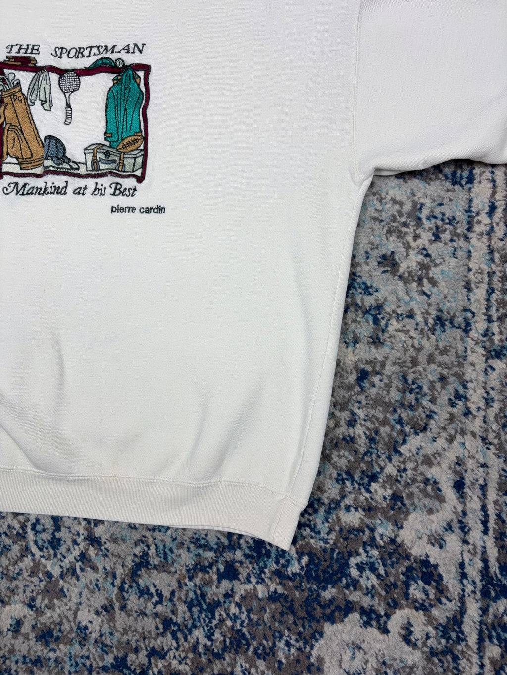 Vintage Pierre Cardin The Sportsman Embroidered Sports Sweatshirt Size XL