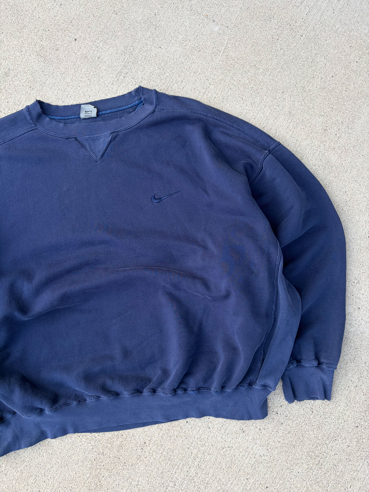 Vintage Nike Embroidered Tonal Mini Swoosh Pullover Sweatshirt Size 2XL