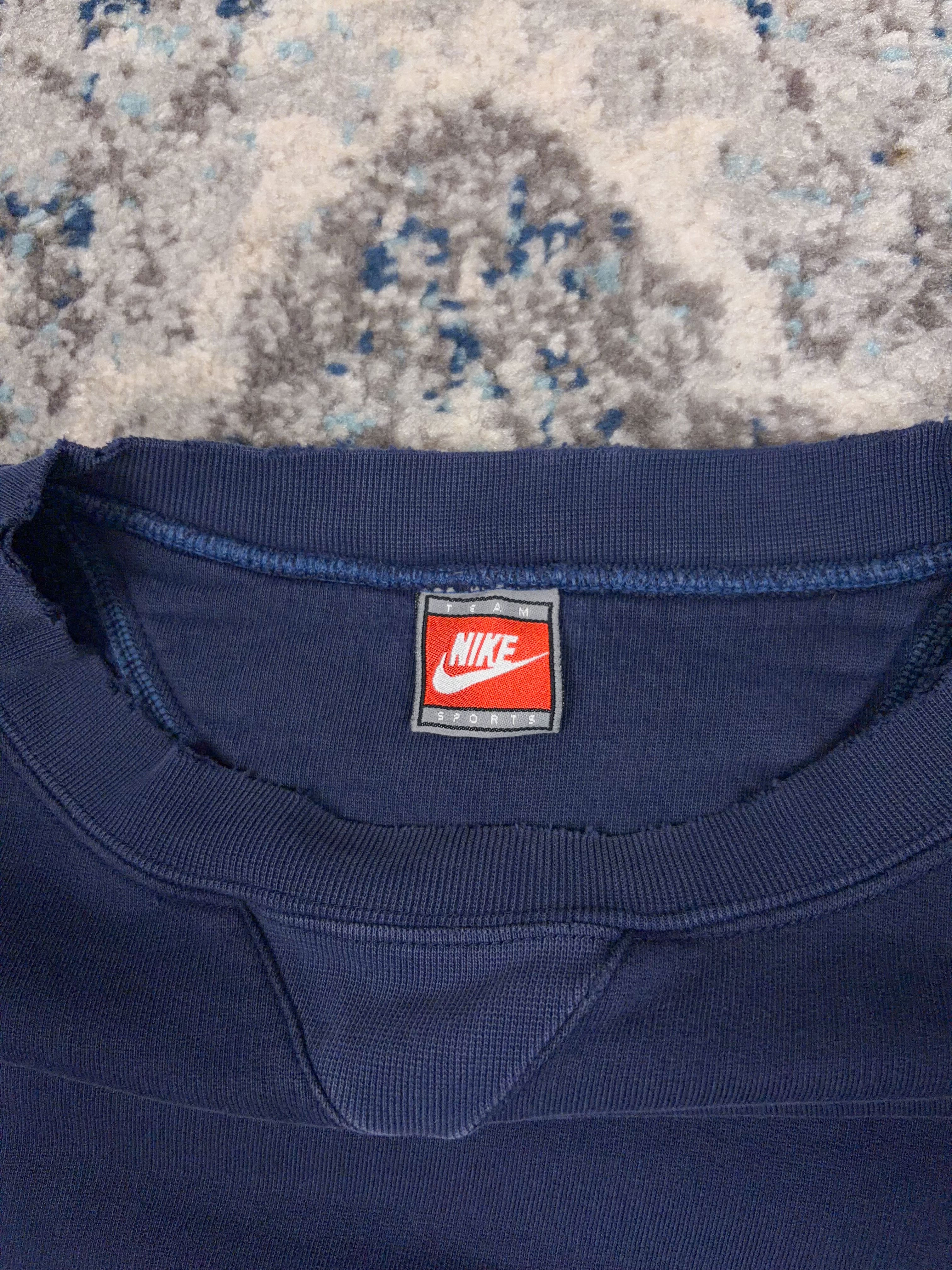 Vintage Nike Embroidered Tonal Mini Swoosh Pullover Sweatshirt Size 2XL