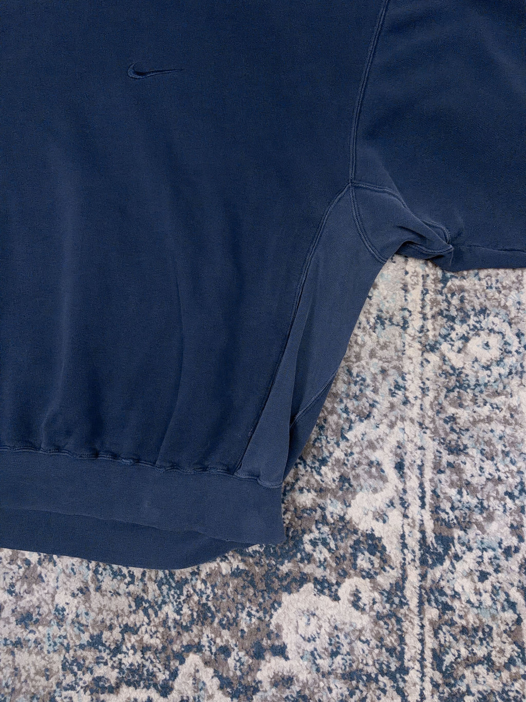 Vintage Nike Embroidered Tonal Mini Swoosh Pullover Sweatshirt Size 2XL