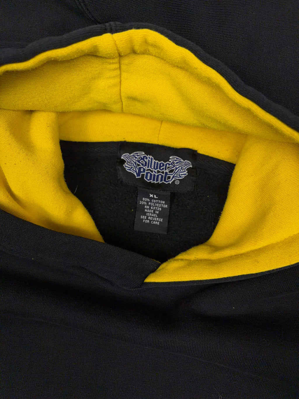 Vintage Y2K Silver Point Embroidered Tribal Hooded Sweatshirt Size XL