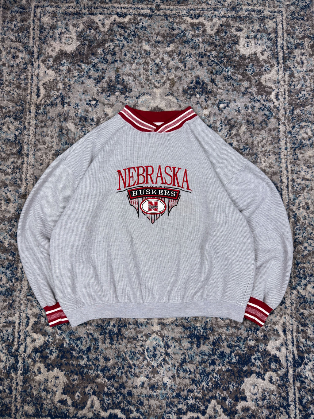 Vintage Nebraska Cornhuskers NCAA Embroidered Spellout Sweatshirt Size