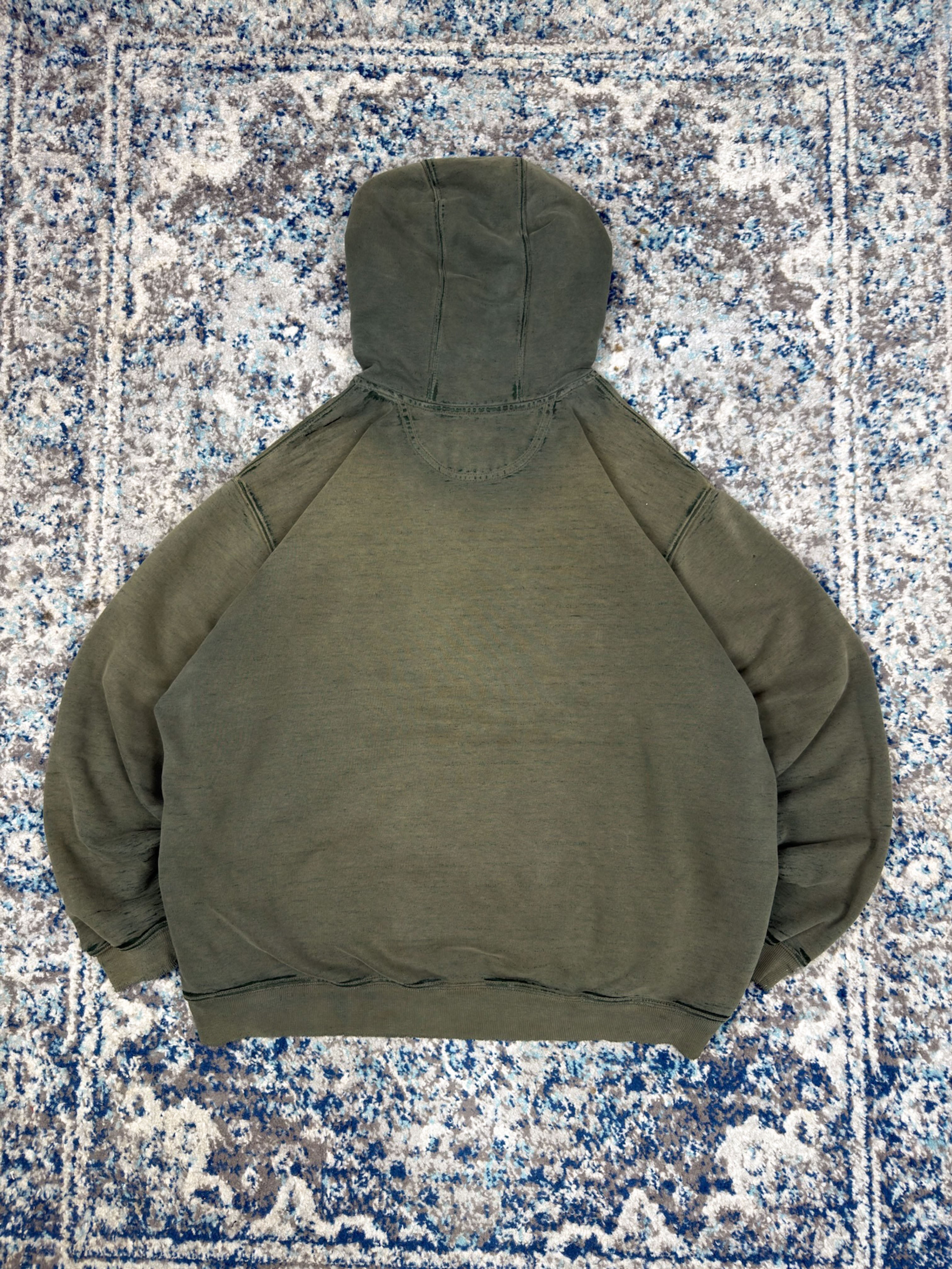 Vintage 90s Carhartt Embroidered Tonal Logo Hooded Sweatshirt Size 2XL