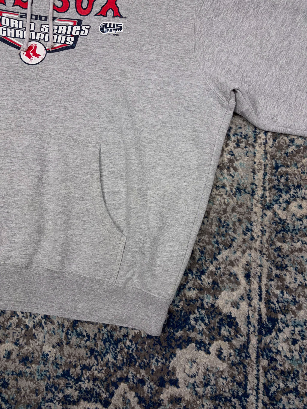 2007 Boston Red Sox MLB Nike Middle Swoosh Hooded Sweatshirt Size 2XL