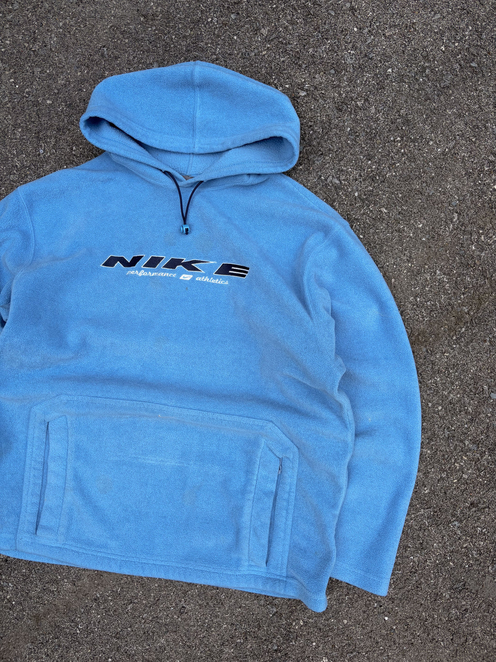 Vintage Nike Embroidered Logo Hooded Fleece Sweatshirt Size Medium