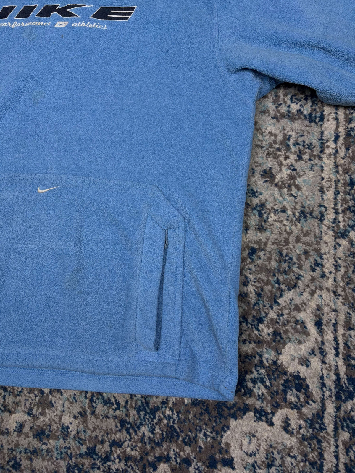 Vintage Nike Embroidered Logo Hooded Fleece Sweatshirt Size Medium