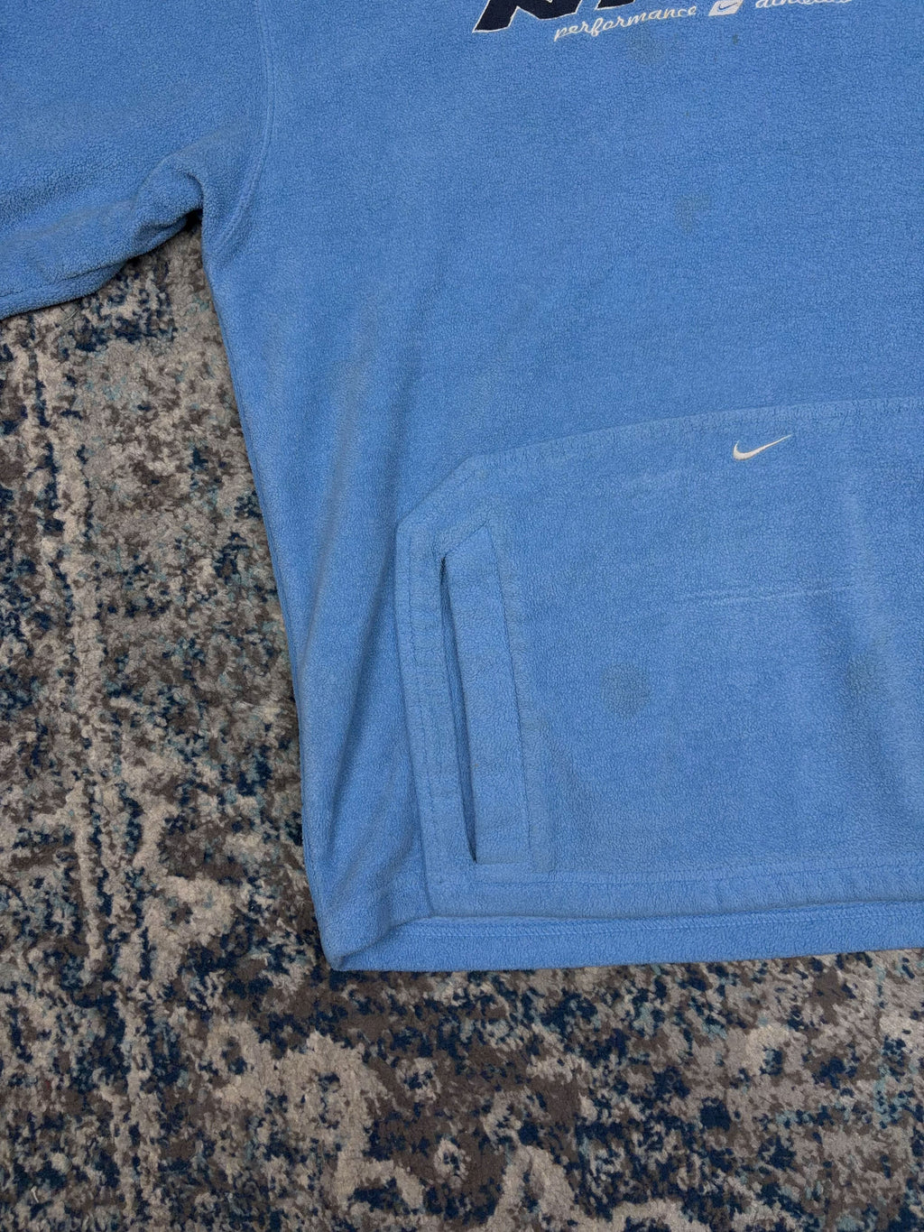 Vintage Nike Embroidered Logo Hooded Fleece Sweatshirt Size Medium