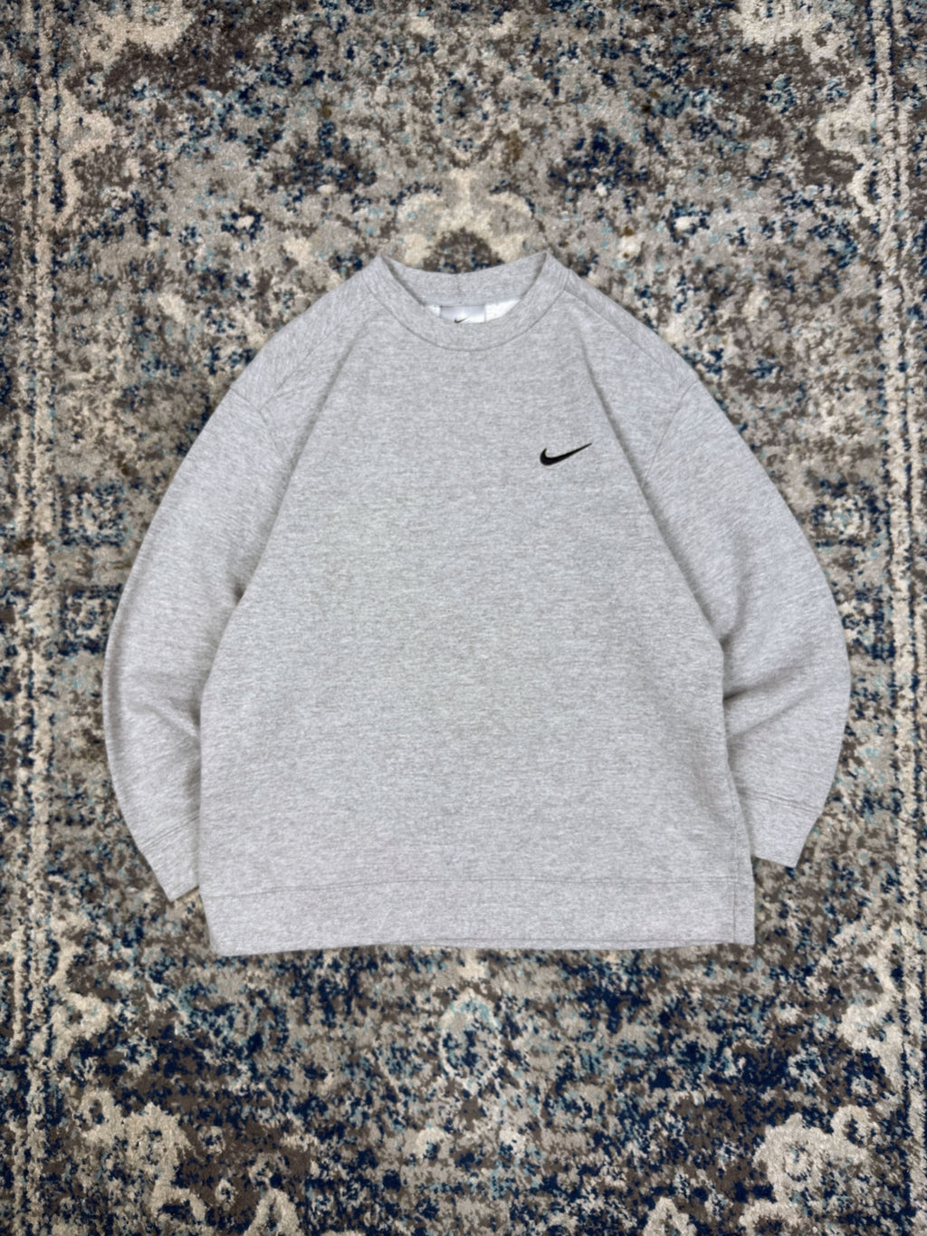 Vintage Nike Embroidered Mini Swoosh Crewneck Sweatshirt Size YOUTH Large