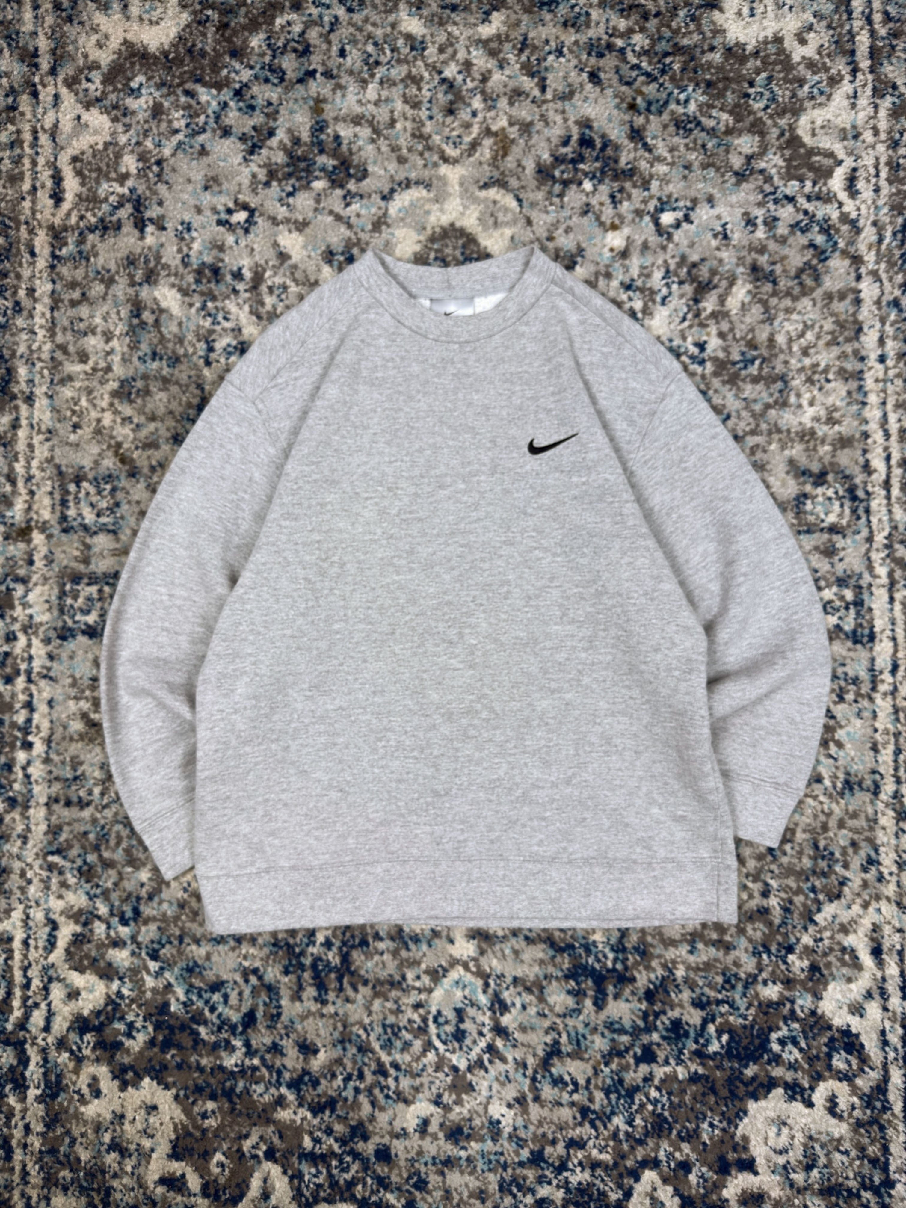 Vintage Nike Embroidered Mini Swoosh Crewneck Sweatshirt Size YOUTH Large