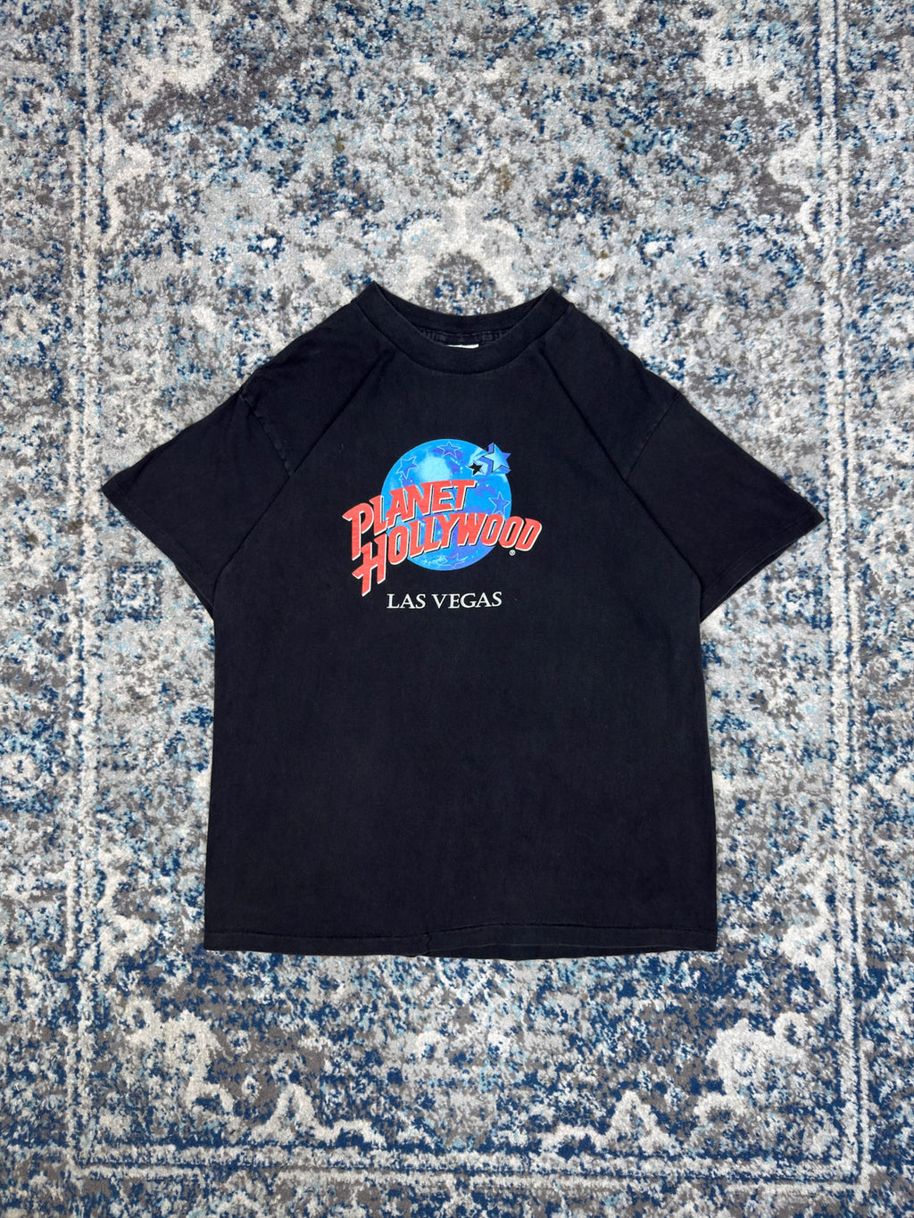 Vintage 90s Planet Hollywood Las Vegas Destination Graphic T-Shirt Size Large