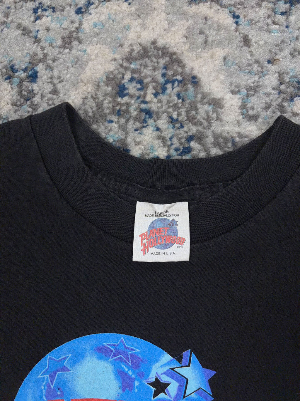 Vintage 90s Planet Hollywood Las Vegas Destination Graphic T-Shirt Size Large