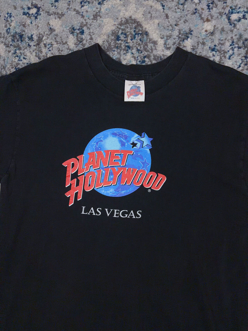 Vintage 90s Planet Hollywood Las Vegas Destination Graphic T-Shirt Size Large