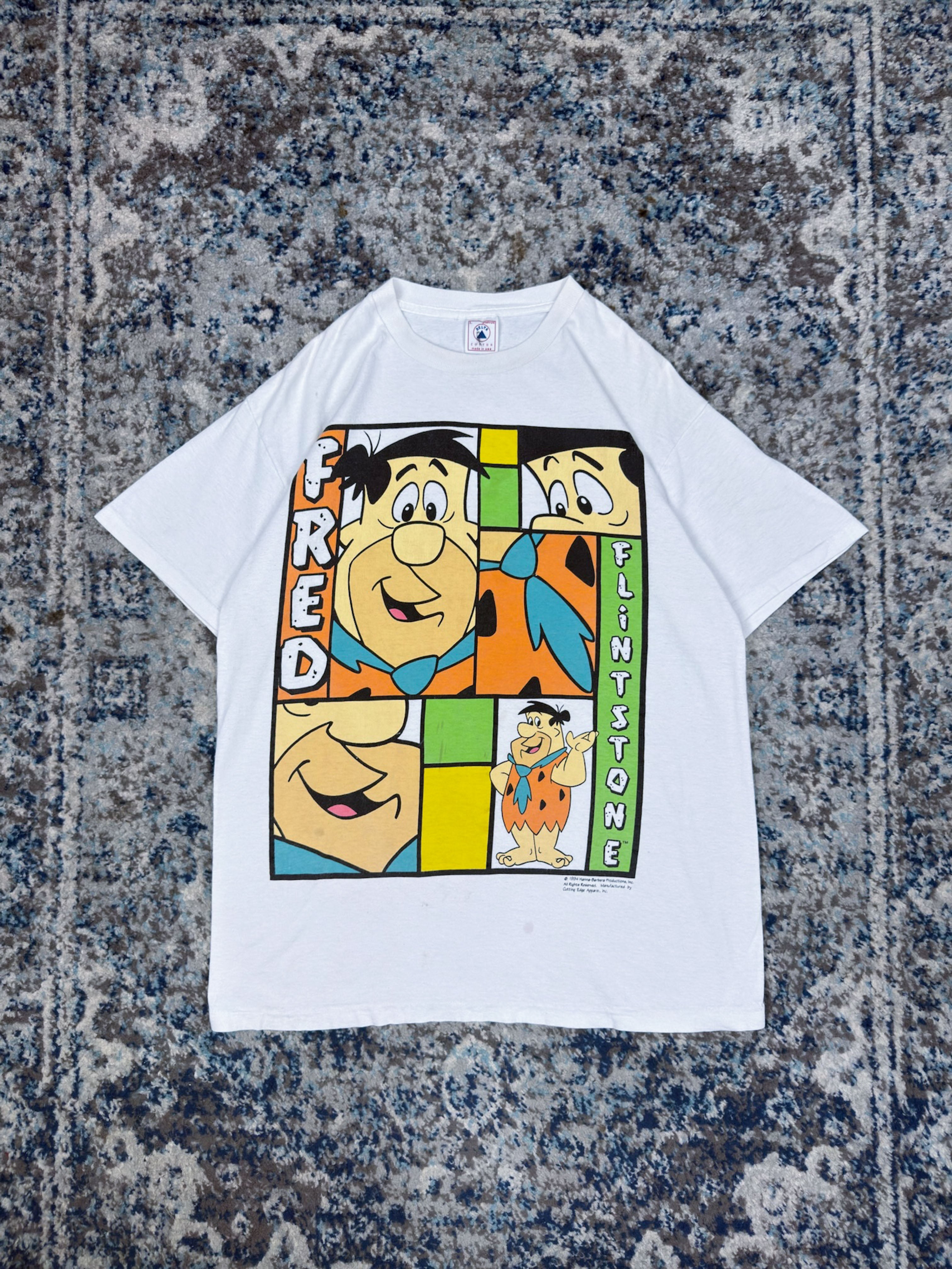Vintage 1994 Fred Flintstone Cartoon Character Graphic T-Shirt Size Large