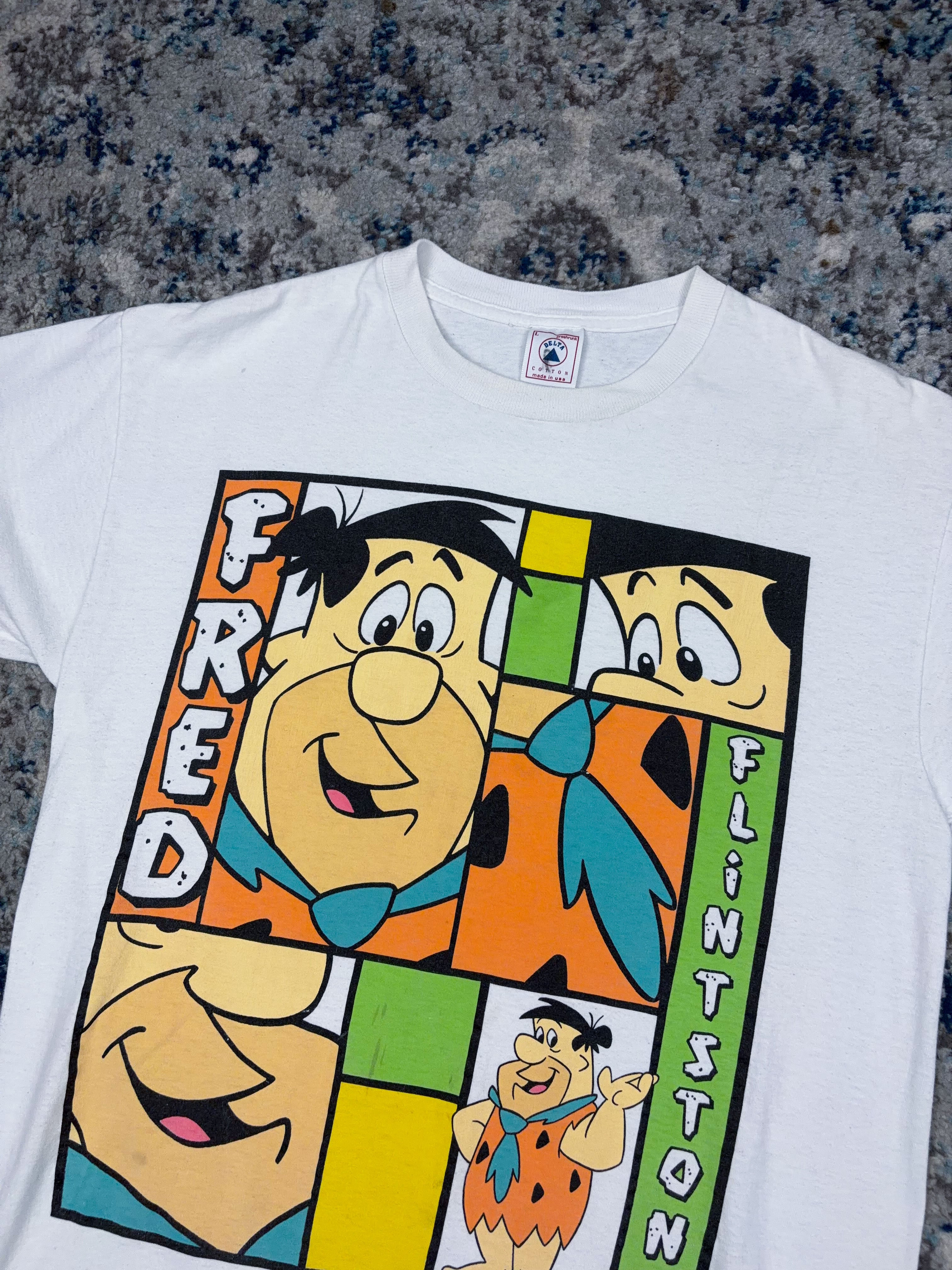 Vintage 1994 Fred Flintstone Cartoon Character Graphic T-Shirt Size Large