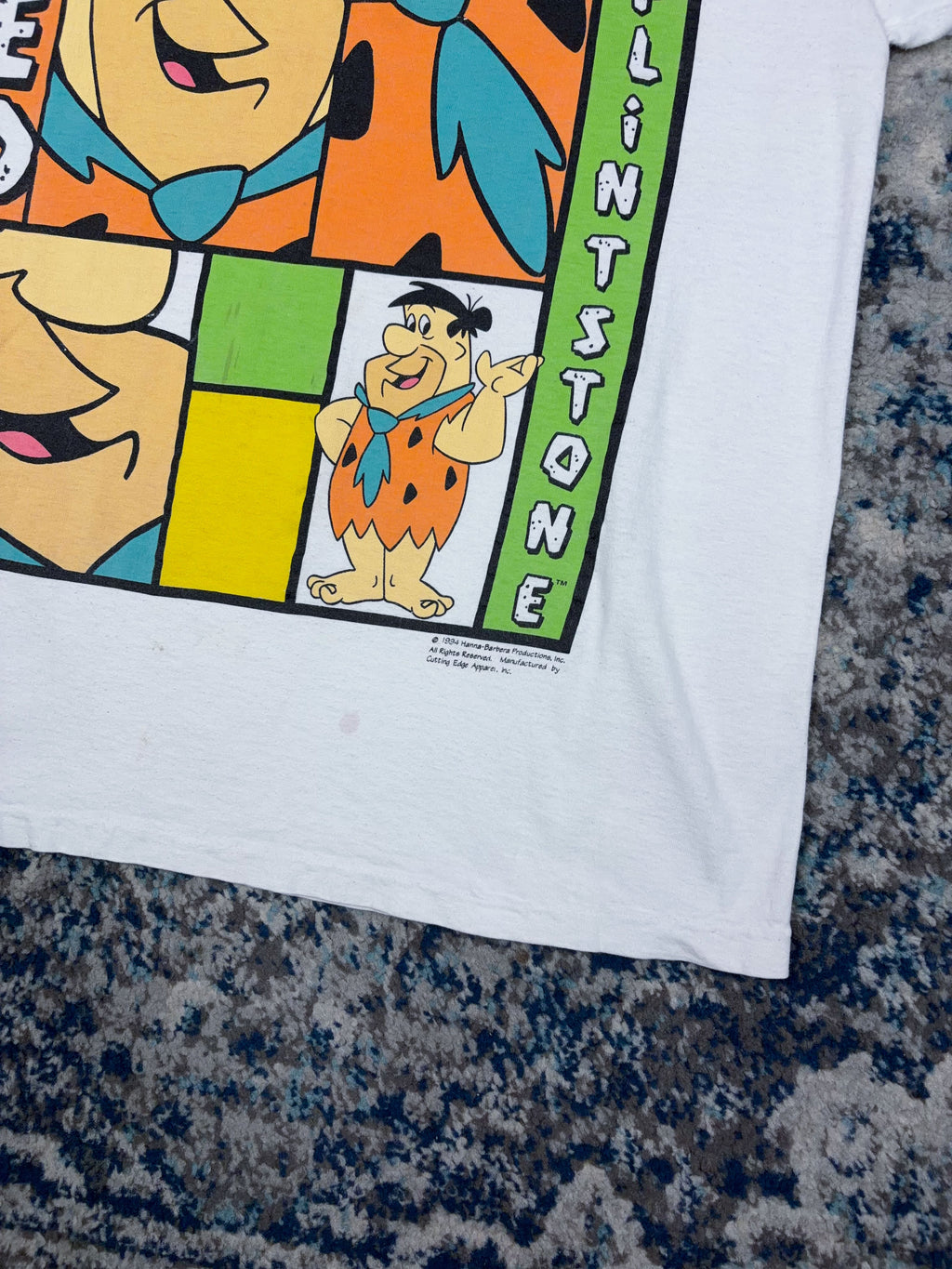 Vintage 1994 Fred Flintstone Cartoon Character Graphic T-Shirt Size Large