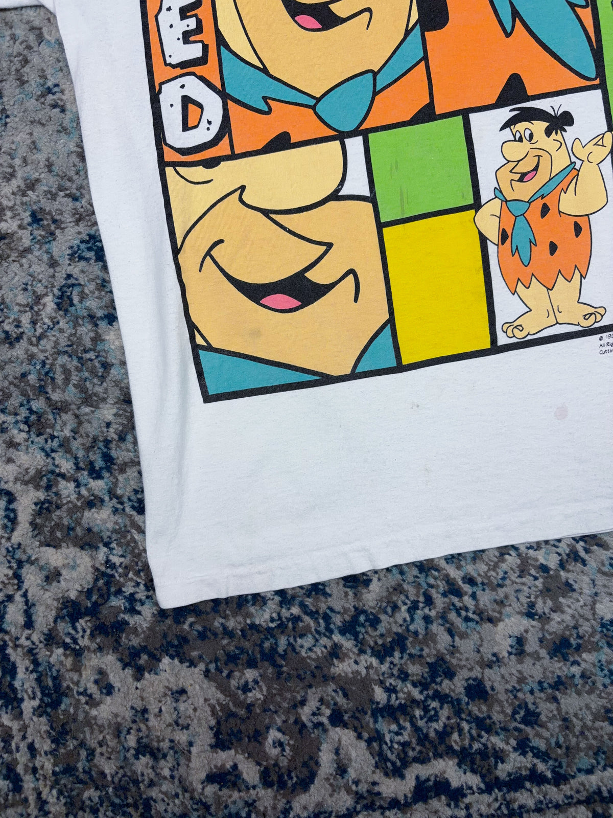 Vintage 1994 Fred Flintstone Cartoon Character Graphic T-Shirt Size Large