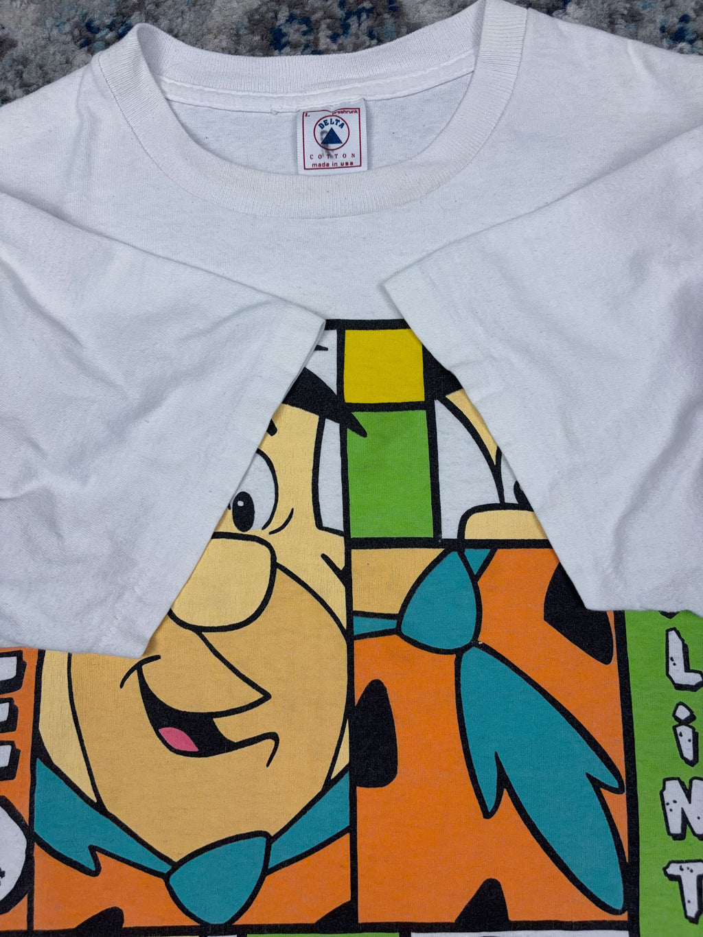 Vintage 1994 Fred Flintstone Cartoon Character Graphic T-Shirt Size Large
