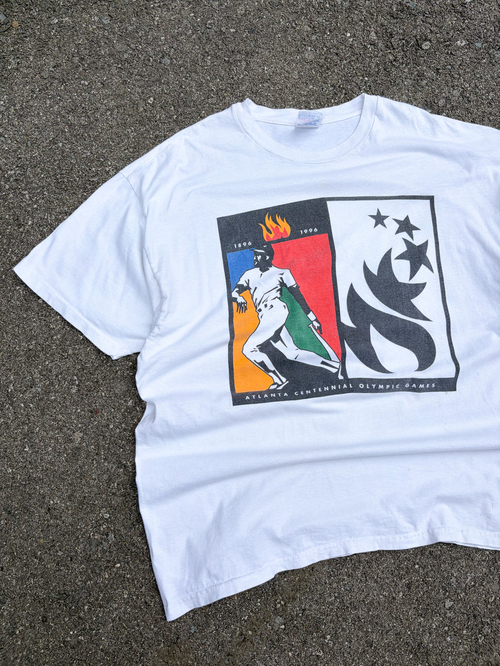 Vintage 1996 Atlanta Centennial Olympic Games Graphic T-Shirt Size 2XL
