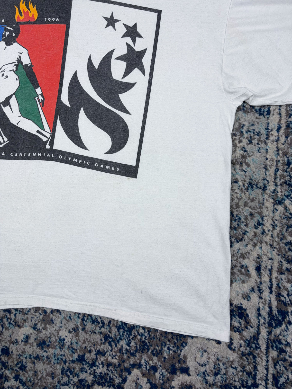 Vintage 1996 Atlanta Centennial Olympic Games Graphic T-Shirt Size 2XL