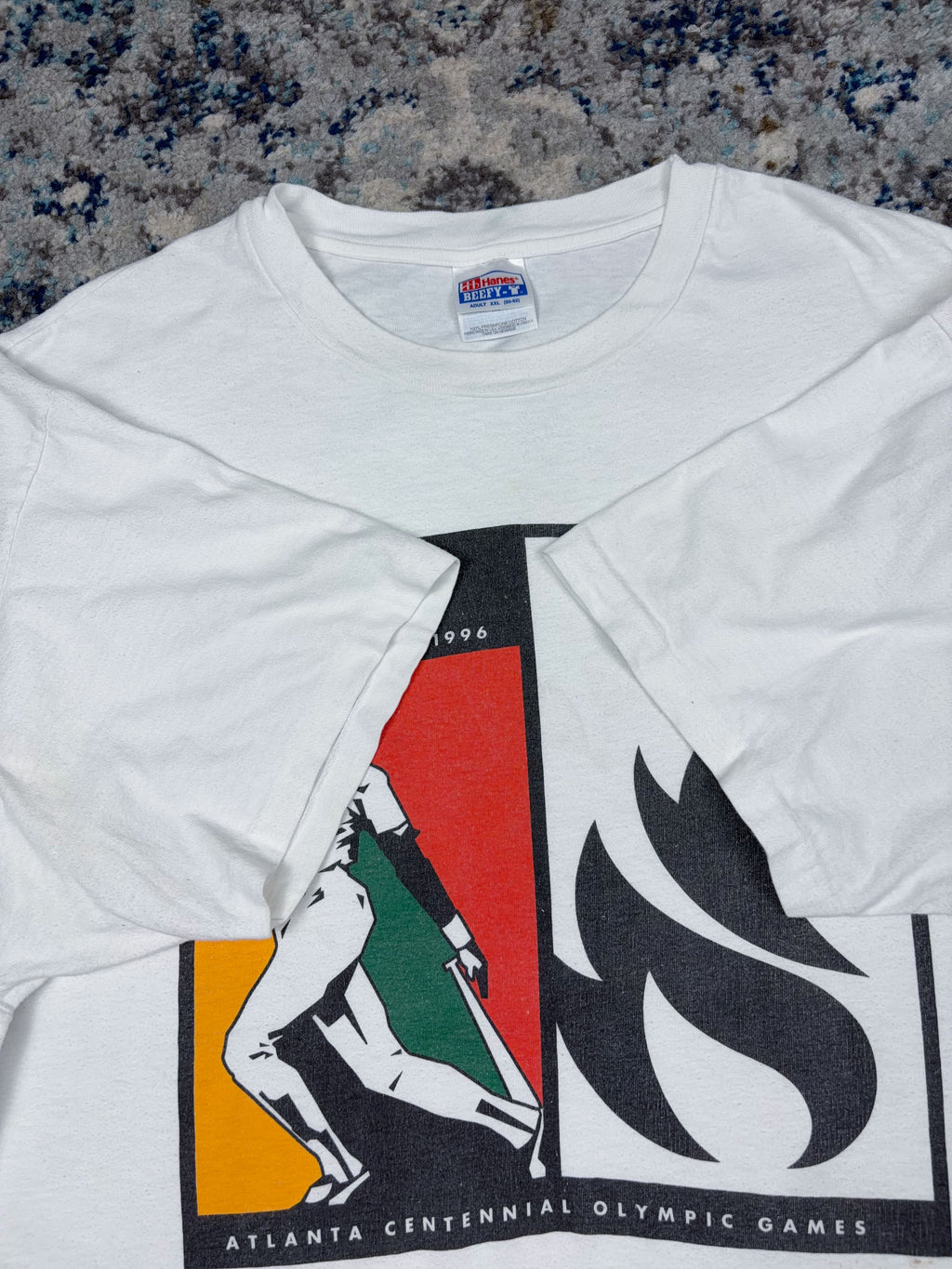 Vintage 1996 Atlanta Centennial Olympic Games Graphic T-Shirt Size 2XL