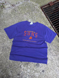 Vintage Phoenix Suns NBA Embroidered Spellout Logo Basketball T-Shirt Size Large