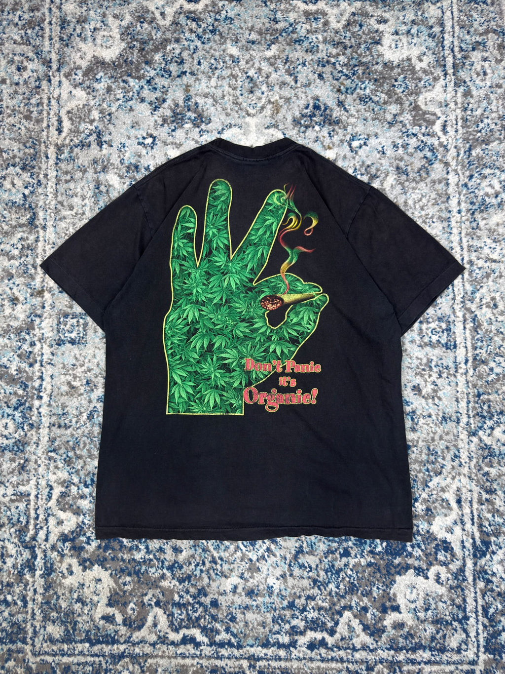 Vintage Dont Panic Its Organic Cannabis Big Graphic T-Shirt Size XL