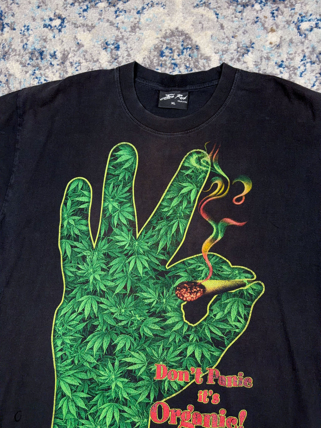 Vintage Dont Panic Its Organic Cannabis Big Graphic T-Shirt Size XL