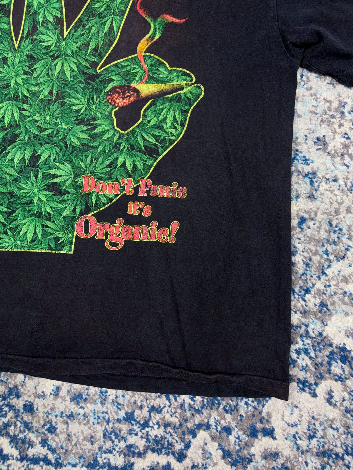 Vintage Dont Panic Its Organic Cannabis Big Graphic T-Shirt Size XL