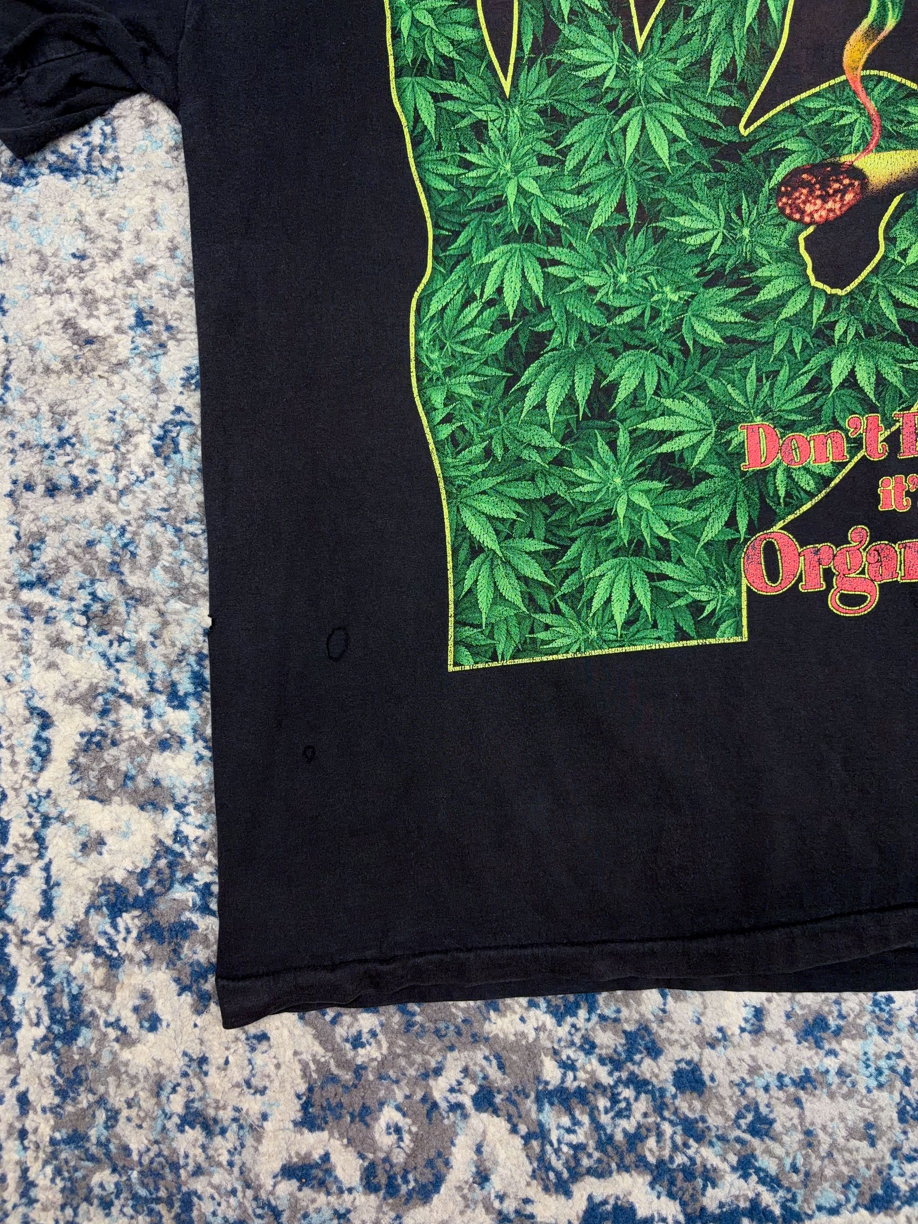 Vintage Dont Panic Its Organic Cannabis Big Graphic T-Shirt Size XL