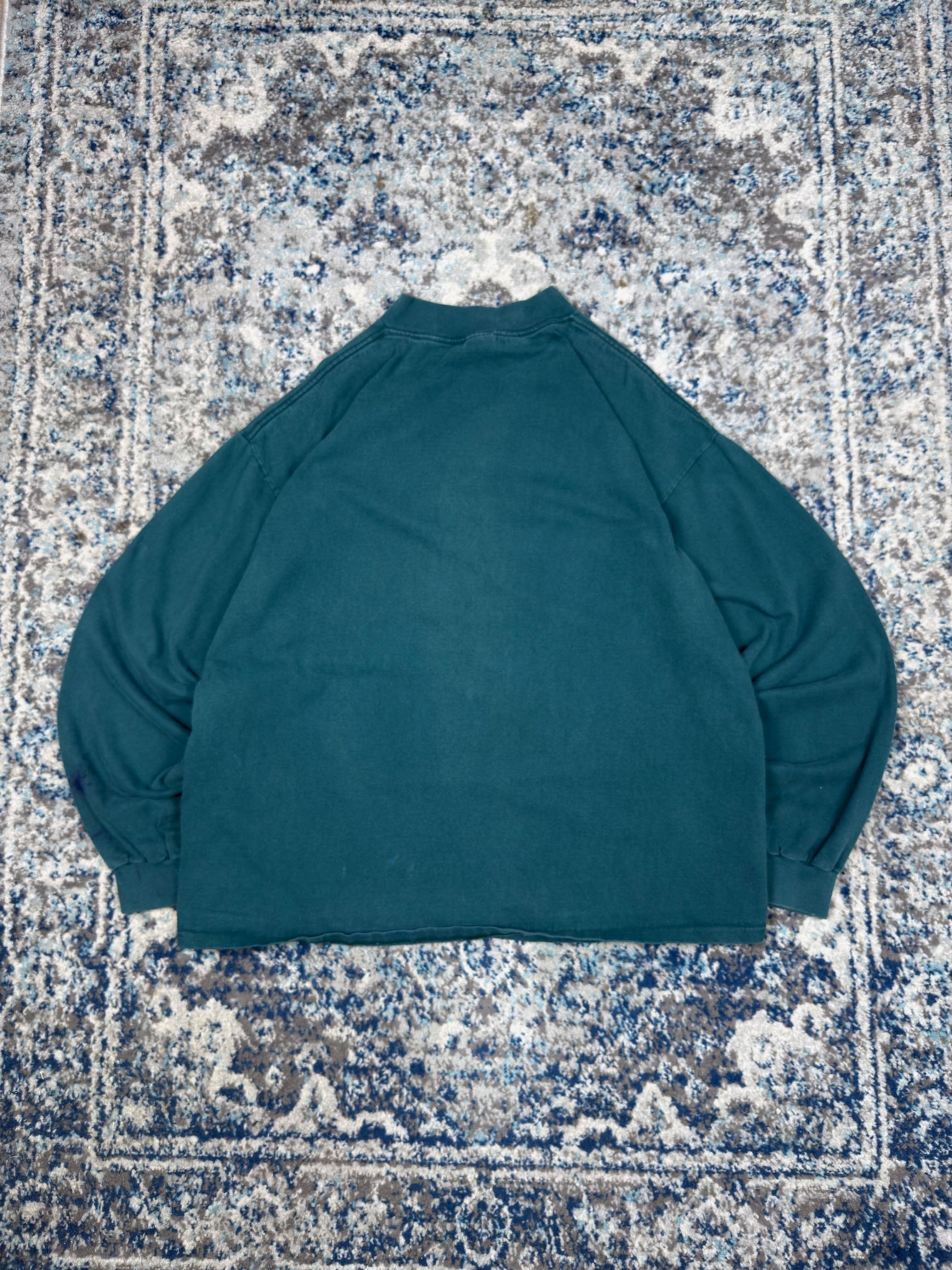 Vintage 90s Nike Embroidered Mini Swoosh Mock Neck Long SleeveT-Shirt Size