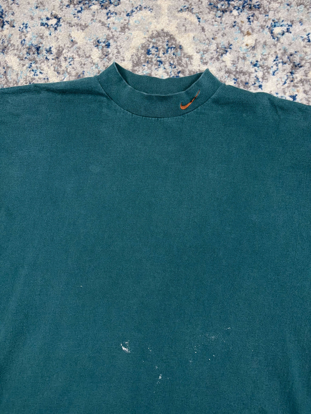 Vintage 90s Nike Embroidered Mini Swoosh Mock Neck Long SleeveT-Shirt Size