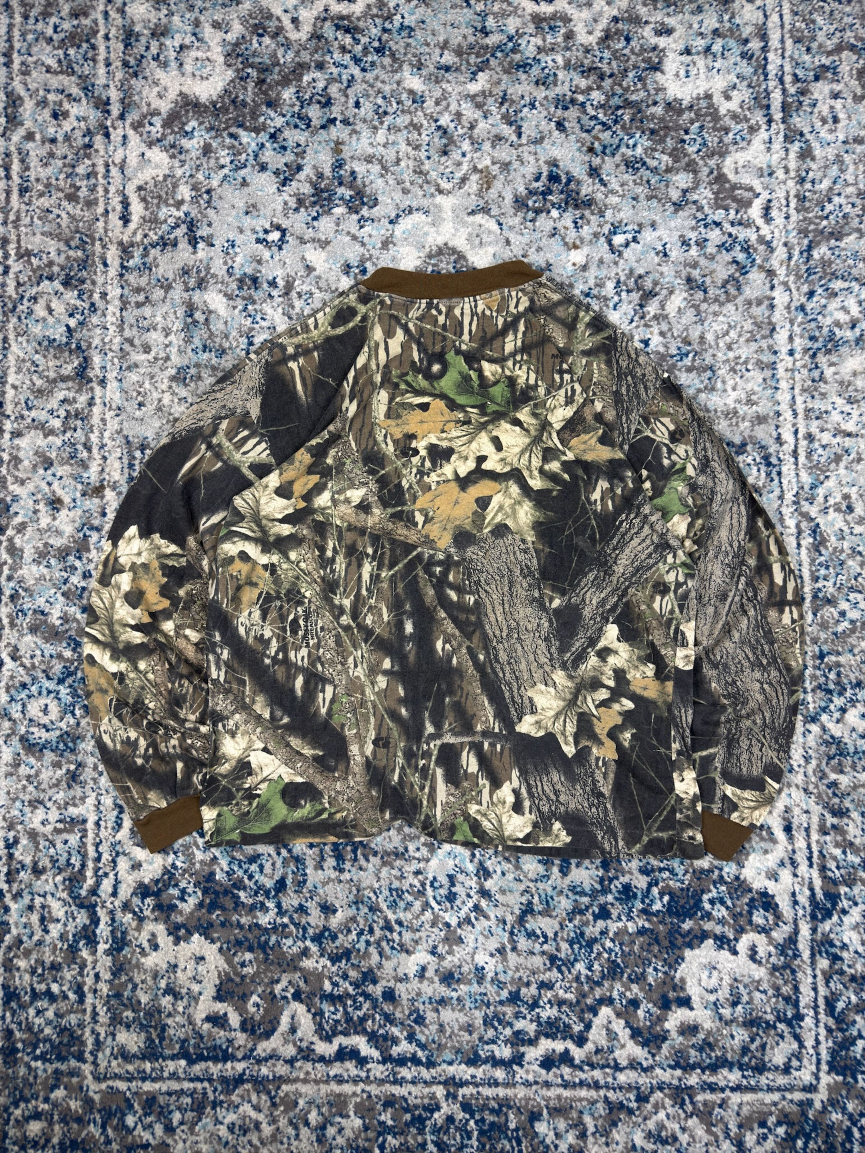 Vintage Mossy Oak Breakup Camo Long Sleeve Hunting T-Shirt Size XL