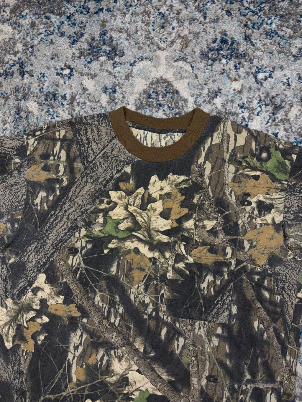 Vintage Mossy Oak Breakup Camo Long Sleeve Hunting T-Shirt Size XL