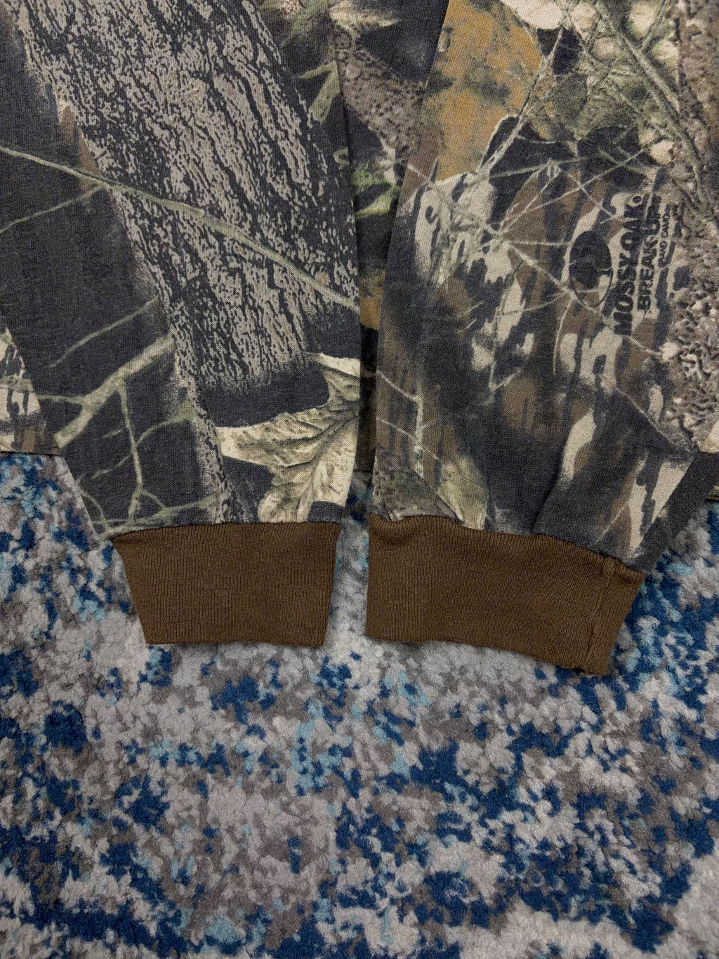 Vintage Mossy Oak Breakup Camo Long Sleeve Hunting T-Shirt Size XL