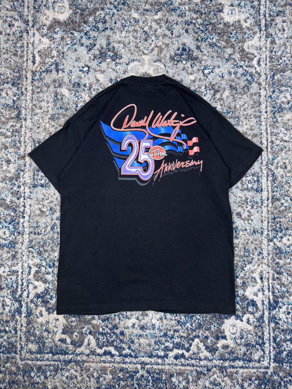 Vintage Darrell Waltrip #17 Nascar 25 Years Racing Graphic Spellout T-Shirt Size XL