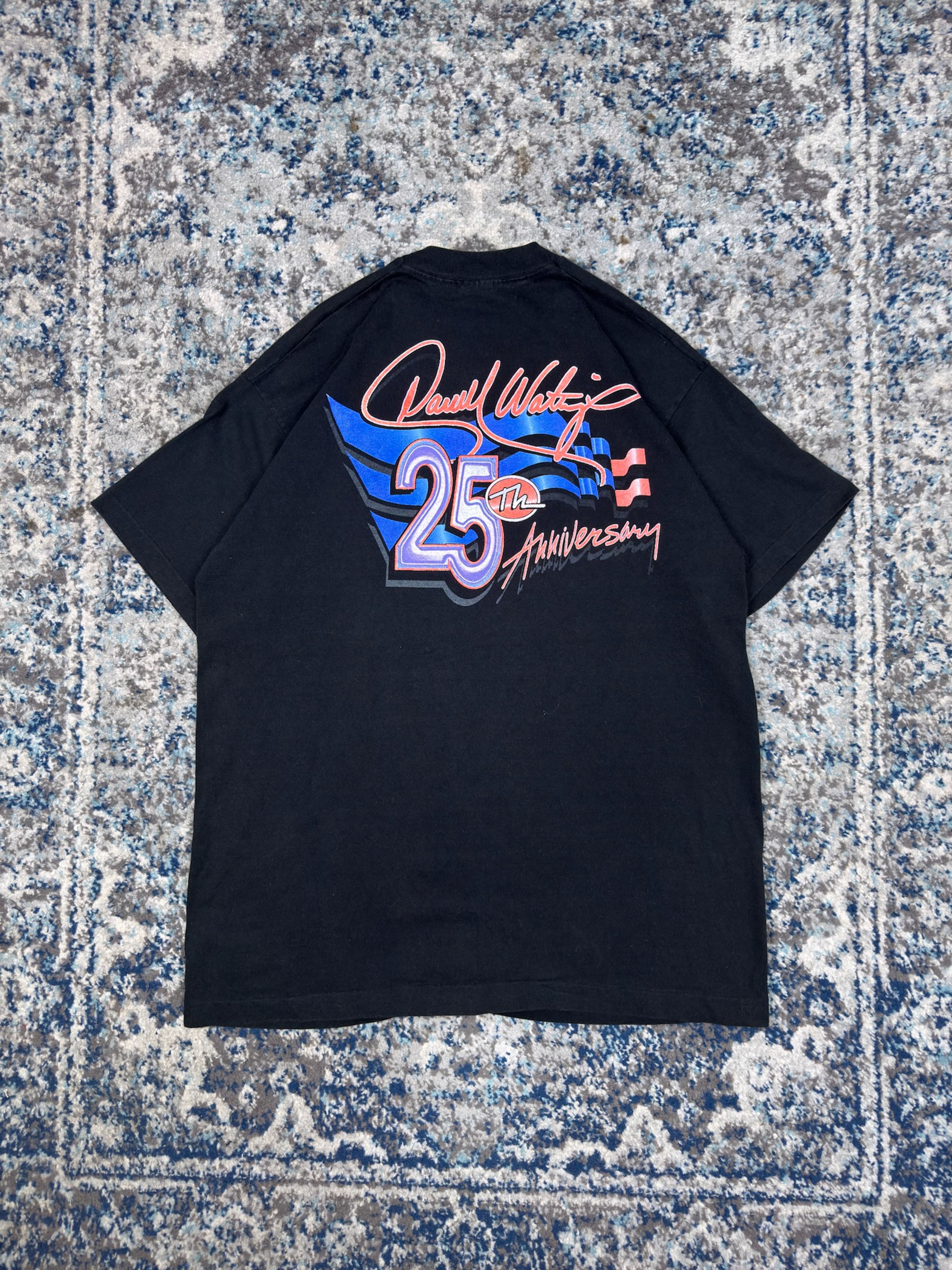 Vintage Darrell Waltrip #17 Nascar 25 Years Racing Graphic Spellout T-Shirt Size XL