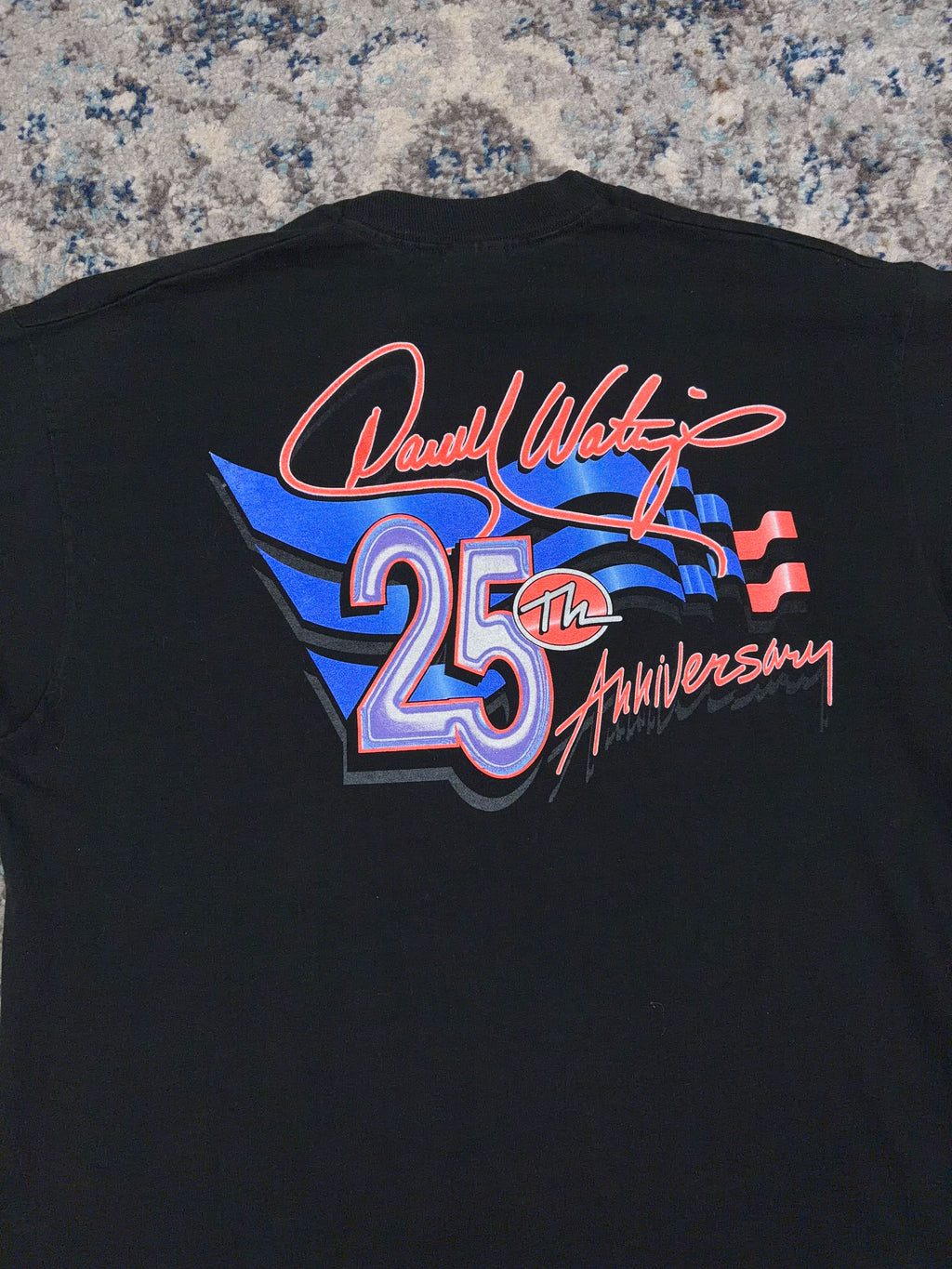 Vintage Darrell Waltrip #17 Nascar 25 Years Racing Graphic Spellout T-Shirt Size XL