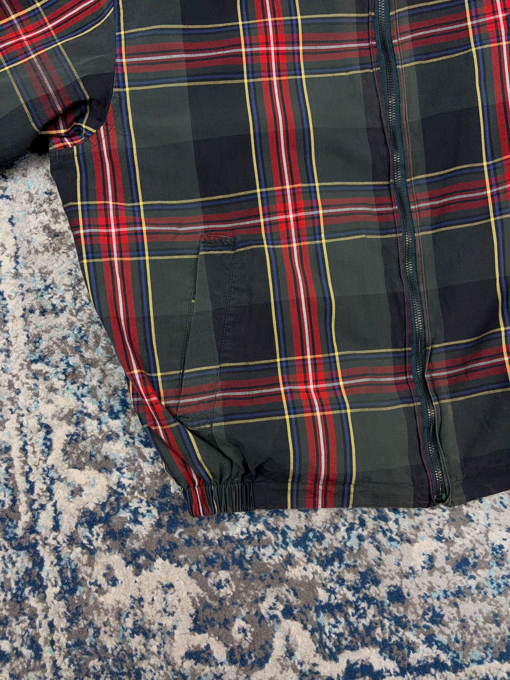 Vintage Nautica Embroidered Logo Plaid Reversible Full Zip Harrington Style Jacket Size XL