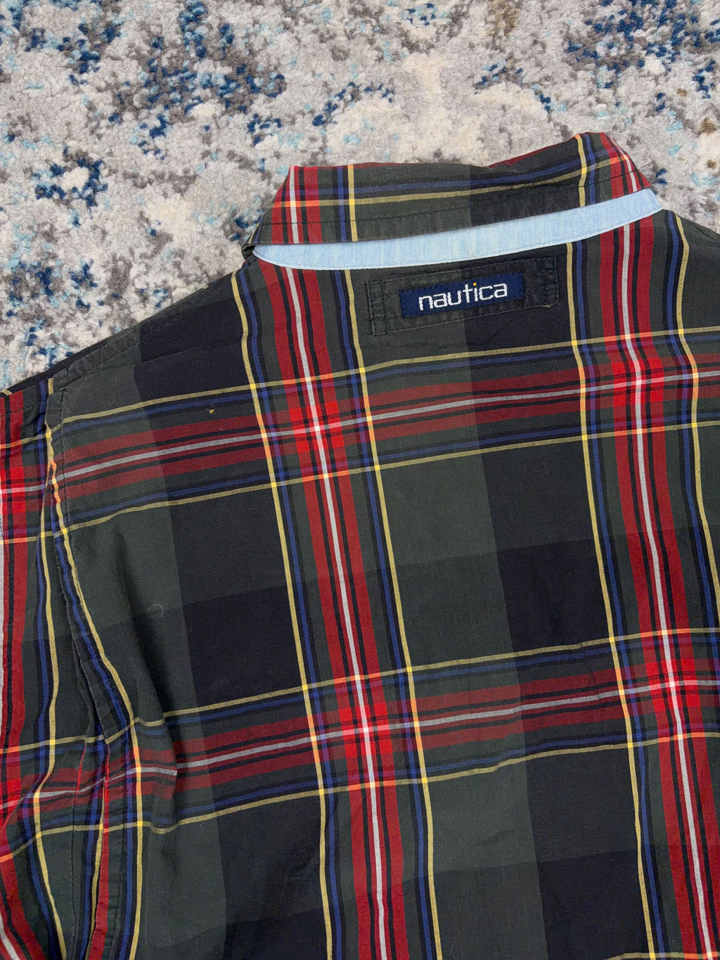 Vintage Nautica Embroidered Logo Plaid Reversible Full Zip Harrington Style Jacket Size XL