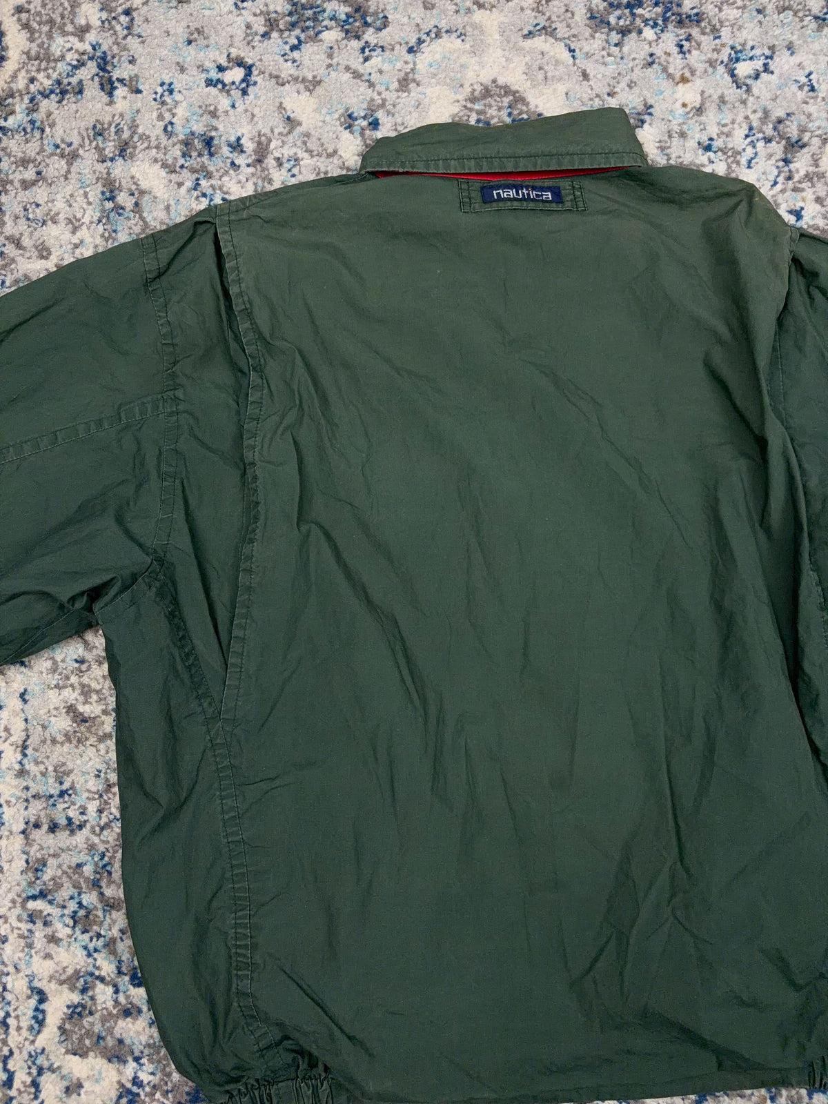 Vintage Nautica Embroidered Logo Plaid Reversible Full Zip Harrington Style Jacket Size XL