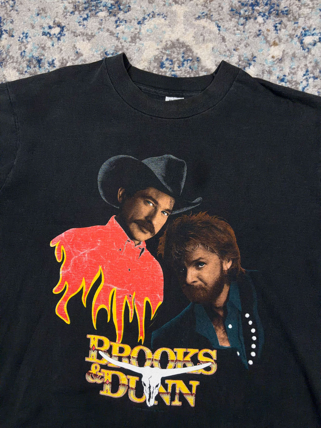 Vintage 1993 Brooks & Dunn Country Music Graphic Long Sleeve T-Shirt Size XL