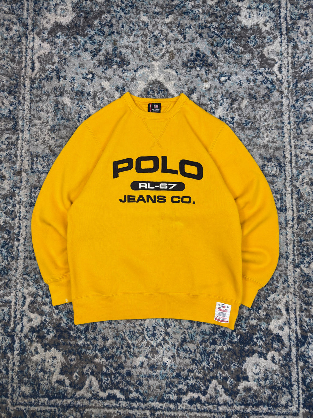 Vintage Polo Ralph Lauren Jeans Company Embroidered Spellout Sweatshirt Size Small
