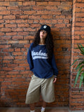 Vintage 90s New York Yankees MLB Embroidered Tailsweep Starter Sweatshirt Size Large