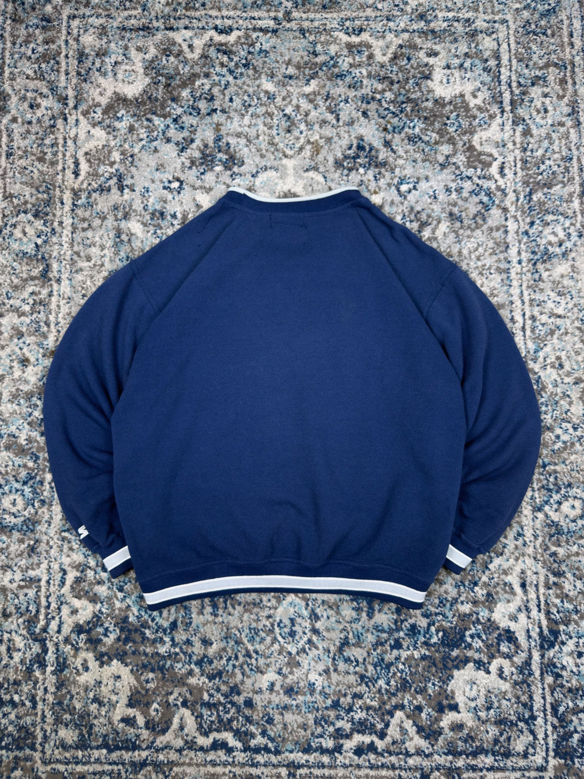 Vintage 90s New York Yankees MLB Embroidered Tailsweep Starter Sweatshirt Size Large