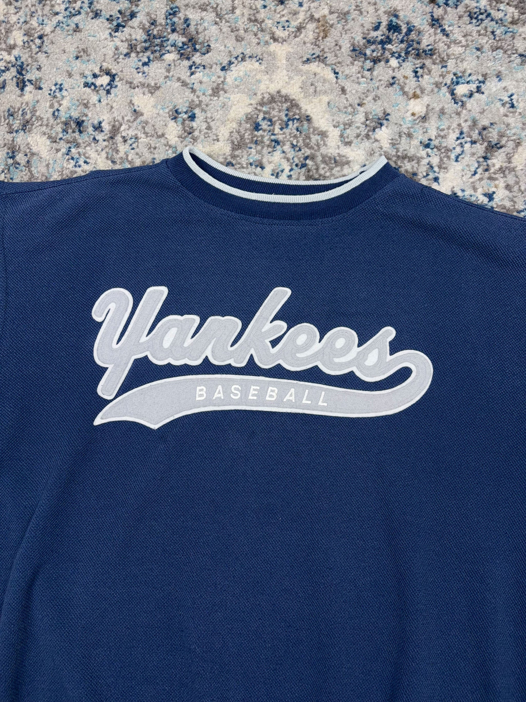 Vintage 90s New York Yankees MLB Embroidered Tailsweep Starter Sweatshirt Size Large